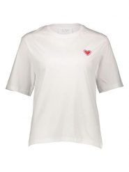 SisterS point Koszulka w kolorze białym rozmiar: M. Białe bluzki damskie Sisters Point, m, bez wzorów, z bawełny, bez kołnierzyka, bez ramiączek. Za 53.17 zł.