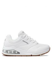 Skechers Sneakersy Uno 2 155543/WHT Biały. Białe obuwie sportowe damskie Skechers, ze skóry, bez zapięcia. Za 289.99 zł.