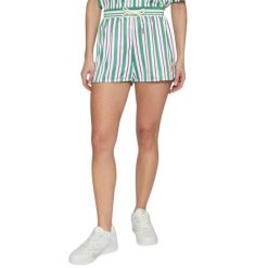 Spodenki damskie Fila sportowe Lassance. Zielone spodenki sportowe damskie Fila, xl, bez wzorów, z materiału, z standardowym stanem. Za 129.99 zł.