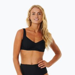 Góra od stroju kąpielowego Rip Curl Premium Surf E Cup. Czarne bikini RIPCURL, bez wzorów. Za 189.99 zł.