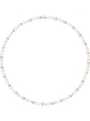 Mitzuko Naszyjnik perłowy w kolorze biało-fioletowo-brzoskwiniowym - dł. 42 cm rozmiar: onesize. Białe naszyjniki damskie Mitzuko, z perłą, złote. Za 565.99 zł.