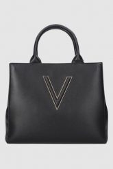 VALENTINO Czarna torebka Coney Shopping. Czarne torebki klasyczne damskie Valentino by Mario Valentino, duże, bez dodatków. W wyprzedaży za 469.99 zł.