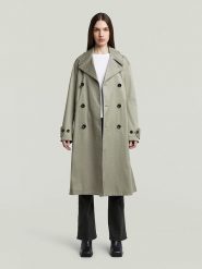 G-Star Trencz w kolorze oliwkowym rozmiar: L. Brązowe płaszcze damskie G-Star, l, bez wzorów, z tkaniny, bez kaptura. Za 331.46 zł.