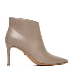Botki GINO ROSSI. Szare botki damskie Gino Rossi, bez obcasa, na szpilce, bez zapięcia. Za 369.99 zł.