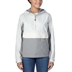 Kurtka damska przeciwdeszczowa Carhartt Anorak. Białe kurtki damskie Carhartt, xl, bez wzorów, bez kaptura. Za 454.00 zł.
