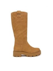 Guess Kozaki FLFL2Y SUE11 Brązowy jasny. Brązowe kozaki damskie Guess, ze skóry, bez obcasa, na płaskiej podeszwie, bez zapięcia. Za 824.99 zł.