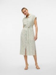 Vero Moda Sukienka w kolorze kremowo-błękitnym rozmiar: L. Brązowe sukienki damskie Vero Moda, bez wzorów, z tkaniny, bez ramiączek. Za 123.53 zł.