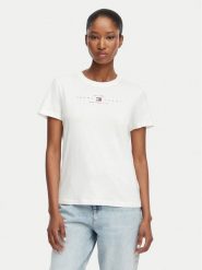 Tommy Jeans T-Shirt Linear Ss Tee DW0DW22789 Kremowy Regular Fit. Białe t-shirty damskie Tommy Jeans, m, bez wzorów, z bawełny, bez kołnierzyka. Za 169.99 zł.