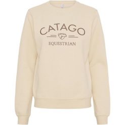 Bluza damska Catago Tinley. Brązowe bluzy damskie CATAGO, xl, bez wzorów, z bawełny, bez kaptura. Za 249.50 zł.