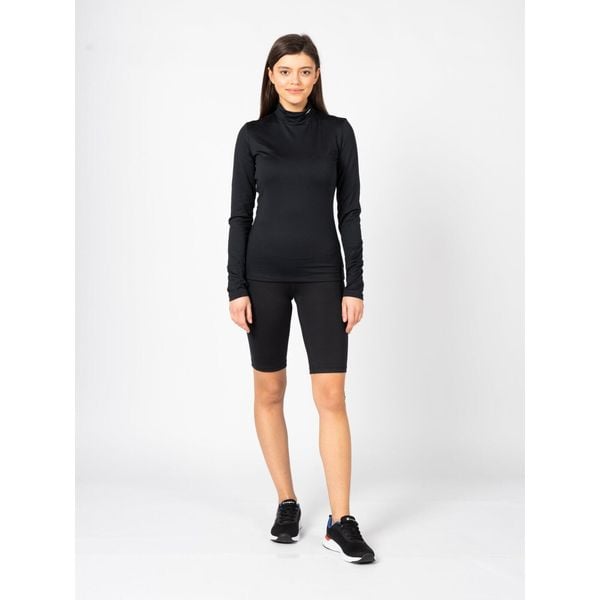 Koszulka z długim rękawem do biegania damska. Czarne koszulki damskie Champion, m, bez wzorów, z elastanu, bez kołnierzyka, bez ramiączek. Za 219.00 zł.