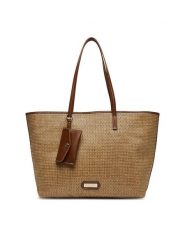 Nine West Torebka Lilla3 Brązowy. Brązowe shopper bag Nine West, bez wzorów, z materiału, bez dodatków. Za 219.99 zł.