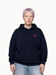 Bluza z kapturem Le Coq Sportif L'amour Du Sport. Niebieskie bluzy damskie le coq sportif, l, bez wzorów, z materiału, z kapturem. Za 403.00 zł.