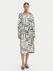 Tommy Hilfiger Sukienka codzienna WW0WW48934 Biały Relaxed Fit. Białe sukienki damskie Tommy Hilfiger, bez wzorów, z wiskozy, bez ramiączek. Za 849.99 zł.