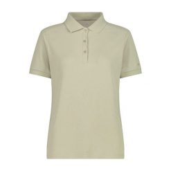 Damska koszulka polo pique CMP. Brązowe bluzki damskie CMP, bez wzorów, bez kołnierzyka, bez ramiączek. Za 276.00 zł.