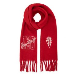 Szalik zimowy z frędzlami 120. rocznica Real Sporting de Gijón Siroko SC120 Gi. Czerwone szaliki damskie SIROKO, na zimę, bez wzorów, z materiału. Za 253.00 zł.