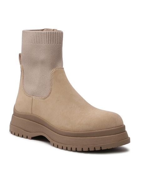 Jenny Fairy Botki WS3180-1 Beżowy. Brązowe botki damskie Jenny Fairy, ze skóry, bez obcasa, na płaskiej podeszwie, bez zapięcia. Za 179.99 zł.