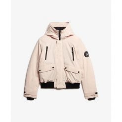 Kurtka bomber damska ocieplana Superdry City. Szare kurtki damskie Superdry, na zimę, xl, bez wzorów, z materiału, bez kaptura. Za 723.05 zł.