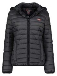Geographical Norway Kurtka pikowana "Atika" w kolorze czarnym rozmiar: L. Czarne kurtki damskie Geographical Norway, l, z aplikacjami, bez kaptura. Za 141.85 zł.