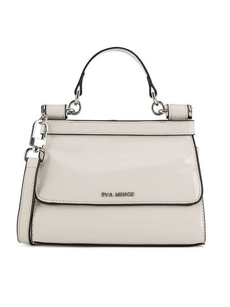 Eva Minge Torebka ACACJA-CS0377-P Biały. Białe torebki klasyczne damskie Eva Minge, z poliesteru, bez dodatków. Za 229.99 zł.