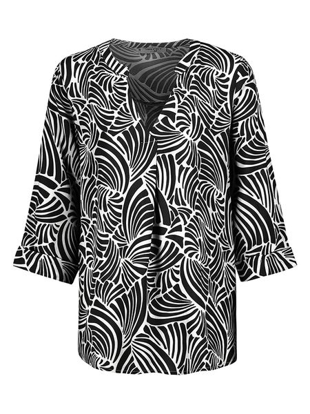 Sublevel Bluzka w kolorze czarno-białym rozmiar: XL. Białe bluzki damskie Sublevel, xl, bez wzorów, z wiskozy, bez kołnierzyka, bez ramiączek. Za 64.95 zł.