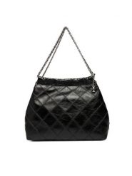 Tory Burch Torebka Fleming Soft Distressed Hobo Bag 165170 Czarny. Czarne torebki klasyczne damskie Tory Burch, ze skóry, bez dodatków. Za 4,499.00 zł.