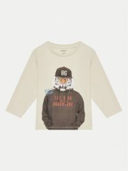 NAME IT Bluzka 13233694 Beżowy Relaxed Fit. Brązowe t-shirty i koszulki chłopięce Name it, bez wzorów, z bawełny, bez kołnierzyka, bez ramiączek. Za 69.99 zł.