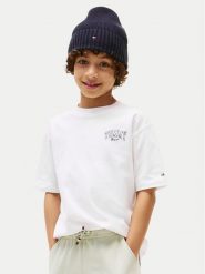 Tommy Hilfiger T-Shirt Varsity Graphic KB0KB09720 Biały Regular Fit. Białe t-shirty i koszulki chłopięce Tommy Hilfiger, bez wzorów, z bawełny, bez kołnierzyka, bez ramiączek. Za 129.99 zł.