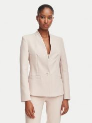 Rinascimento Marynarka CFC0130153003 Beżowy Slim Fit. Brązowe marynarki i żakiety damskie Rinascimento, l, bez wzorów, z syntetyku. Za 784.99 zł.