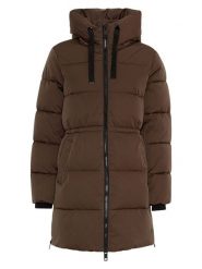 MOSS COPENHAGEN Płaszcz zimowy "Mola Pavinaria" w kolorze brązowym rozmiar: S/M. Brązowe płaszcze damskie Moss Copenhagen, na zimę, m, bez wzorów, z puchu, bez kaptura. Za 347.99 zł.