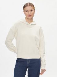 Calvin Klein Bluza Micro Logo K20K206631 Écru Regular Fit. Bluzy damskie Calvin Klein, s, bez wzorów, z bawełny, bez kaptura. Za 399.99 zł.