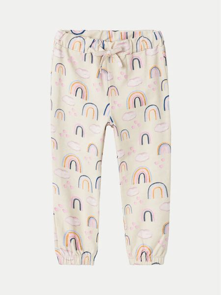 NAME IT Spodnie dresowe 13232095 Beżowy Regular Fit. Brązowe spodnie dresowe dziewczęce Name it, bez wzorów, z bawełny. Za 59.99 zł.
