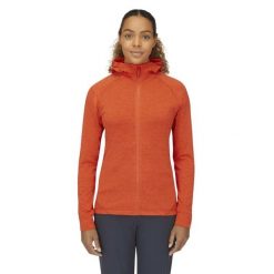 Bluza z kapturem damska Rab Nexus Hoody z kapturem. Brązowe bluzy damskie RAB, bez wzorów, z kapturem. Za 314.99 zł.