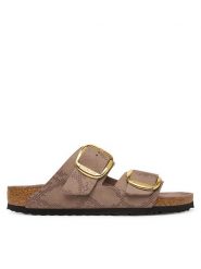 Birkenstock Klapki Arizona Big Buckle 1032891 Beżowy. Brązowe klapki damskie Birkenstock, bez wzorów, ze skóry, bez obcasa, bez zapięcia. Za 458.99 zł.