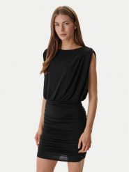 Guess Sukienka koktajlowa W6GK56 K3171 Czarny Regular Fit. Czarne sukienki damskie Guess, z aplikacjami, z syntetyku, wizytowe, bez ramiączek. Za 519.99 zł.