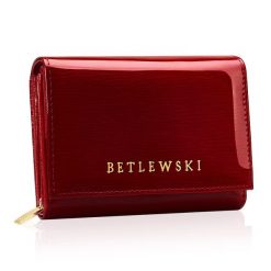 Portfel damski Betlewski ZBPD-BS-11 czerwony. Czerwone portfele damskie Betlewski, bez wzorów, ze skóry. Za 169.99 zł.