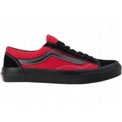 Buty do chodzenia damskie Vans V360G0002. Czerwone obuwie sportowe damskie Vans, z materiału, bez zapięcia, trekkingowe. Za 363.00 zł.
