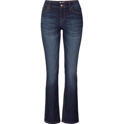 Wygodne dżinsy ze stretchem BOOTCUT bonprix ciemnoniebieski. Niebieskie jeansy damskie bonprix. Za 74.99 zł.
