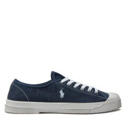 Trampki Polo Ralph Lauren. Niebieskie trampki damskie Polo Ralph Lauren, bez wzorów, bez zapięcia. Za 339.99 zł.