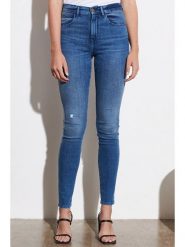 Wrangler Dżinsy "Heath" - Skinny fit - w kolorze niebieskim rozmiar: W26/L32. Niebieskie jeansy damskie Wrangler, z podwyższonym stanem. Za 127.65 zł.