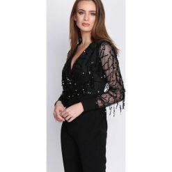 Czarny Kombinezon Ripeness. Czarne kombinezony damskie Born2be, z dzianiny, wizytowe, z długim rękawem, długie. Za 139.99 zł.