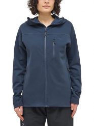 Haglöfs Kurtka polarowa "Rosson Mid Hood" w kolorze granatowym rozmiar: L. Niebieskie kurtki damskie Haglöfs, l, bez wzorów, z polaru, bez kaptura. Za 382.13 zł.