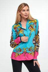 Koszula damska VERSACE JEANS COUTURE. Koszule damskie Versace Jeans Couture, bez wzorów, z jeansu, bez kołnierzyka, bez ramiączek. W wyprzedaży za 1,519.20 zł.