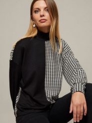 Cool and sexy Sweter w kolorze czarno-białym rozmiar: M. Białe swetry klasyczne damskie Cool and sexy, m, bez kołnierzyka. Za 70.24 zł.
