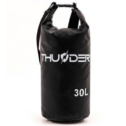Worek wodoodporny, wodoszczelny, torba na kajak, plecak turystyczny SUP 30L. Czarne torby sportowe THUNDER, bez wzorów, z materiału. Za 50.00 zł.
