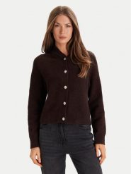 Morgan Sweter 252-MPACK Brązowy Regular Fit. Brązowe swetry klasyczne damskie Morgan, xl, z syntetyku, bez kołnierzyka. Za 269.99 zł.