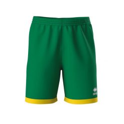Szorty Errea Barney. Zielone spodenki sportowe damskie ERREA, m, z aplikacjami, z materiału, z standardowym stanem, do biegania. Za 139.50 zł.