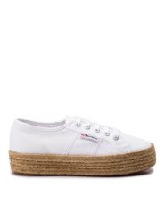 Superga Espadryle 2730 Cotropew S00CF20 Biały. Białe espadryle damskie Superga, bez wzorów, z materiału, bez obcasa. Za 179.99 zł.