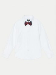 OVS Komplet koszula i mucha 2147038 Biały Regular Fit. Białe koszule chłopięce OVS, bez wzorów, z bawełny, bez kołnierzyka, bez ramiączek. Za 79.99 zł.