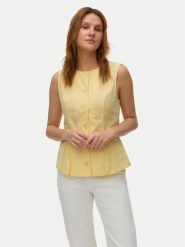 Vero Moda Kamizelka Selma 10345675 Żółty Regular Fit. Żółte kamizelki damskie Vero Moda, m, bez wzorów, z bawełny, bez kaptura. Za 159.99 zł.