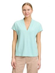 BETTY & CO Koszulka w kolorze turkusowym rozmiar: M. Niebieskie bluzki damskie Betty & Co, m, bez wzorów, bez kołnierzyka, bez ramiączek. Za 68.95 zł.